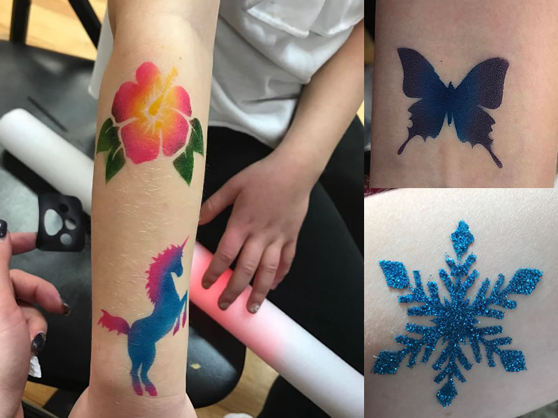 We even have glitter tattoo options