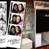 King Photo Booth (White) with sample photo strips